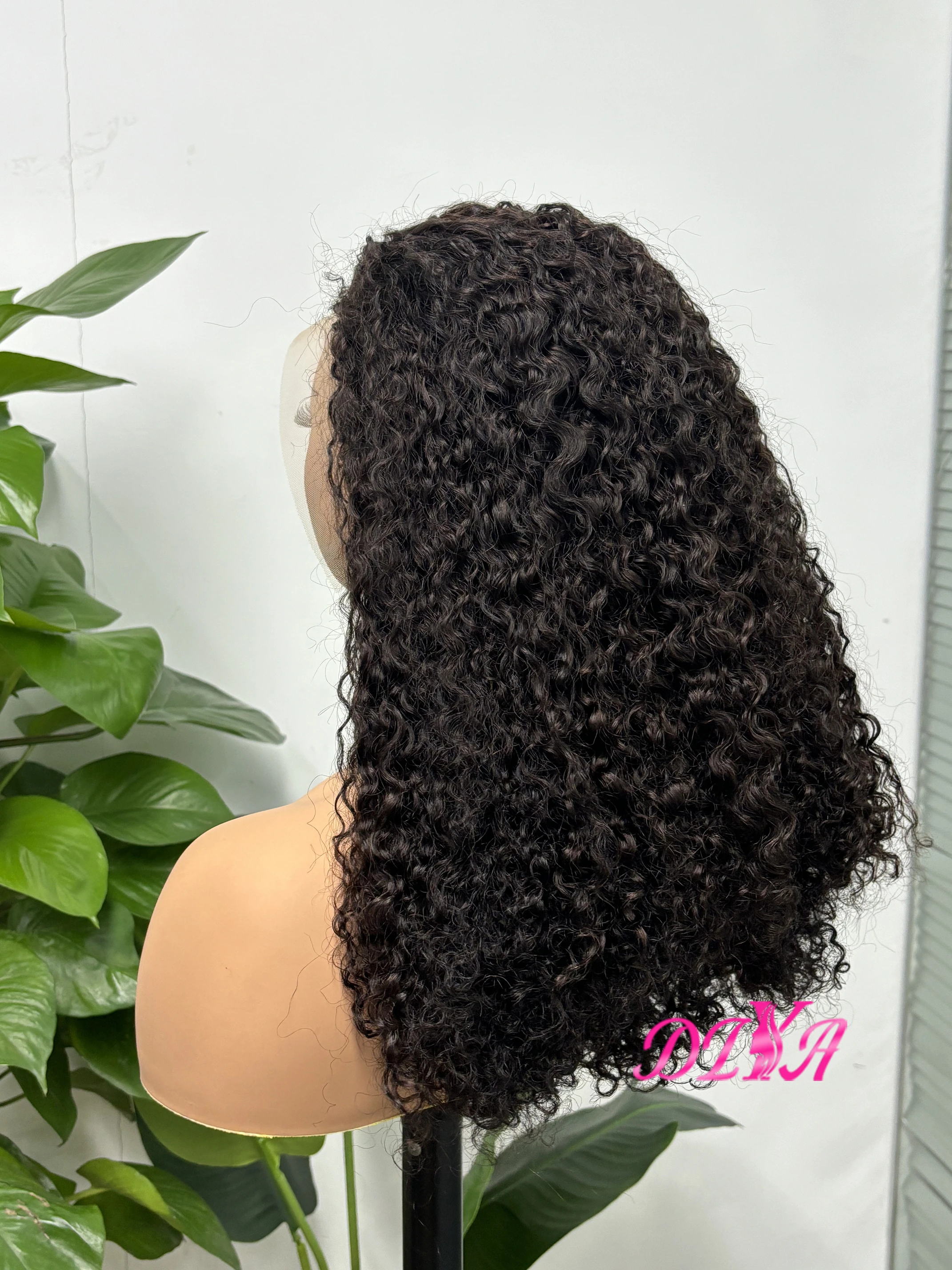 Burmese Curly Human Hair Wig 12A Double Drawn 13X4 Lace Front Wig Burmese Raw Human Hair Wigs for Afro Wonen 300% Density Hair