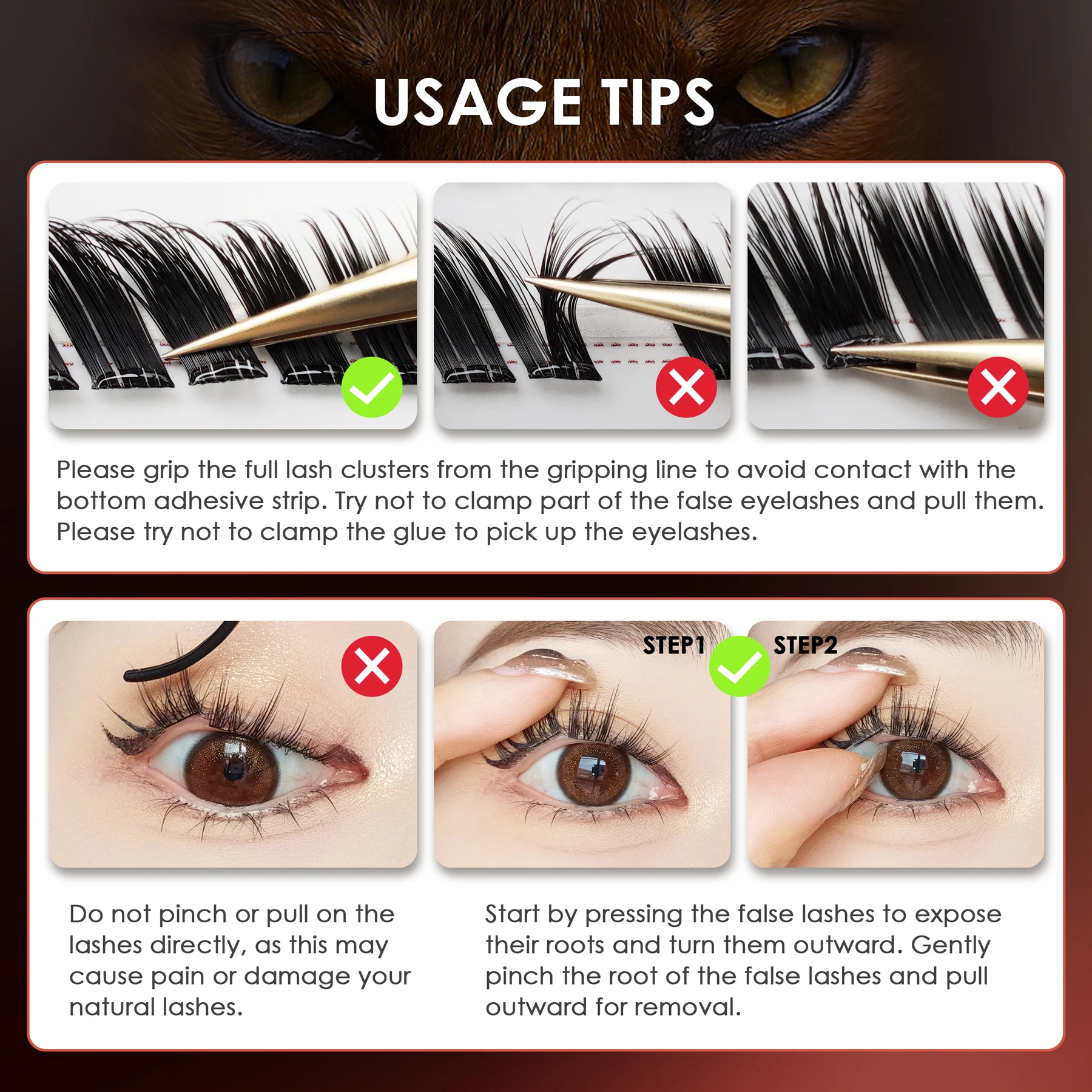 シードゥー フォックススタイル セルフ接着まつげ ソフトつけまつげ 細いステム DIYつけまつげ (接着剤付き)