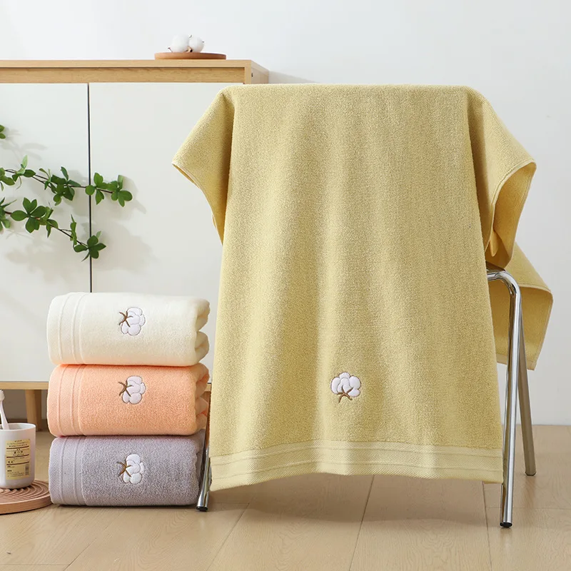 Cotton Thickened Bath Towel Is Soft  Absorbent  and Does Not Shed Hair  The Shower Wrap Is Absorbent  Soft   and Skin Friendly