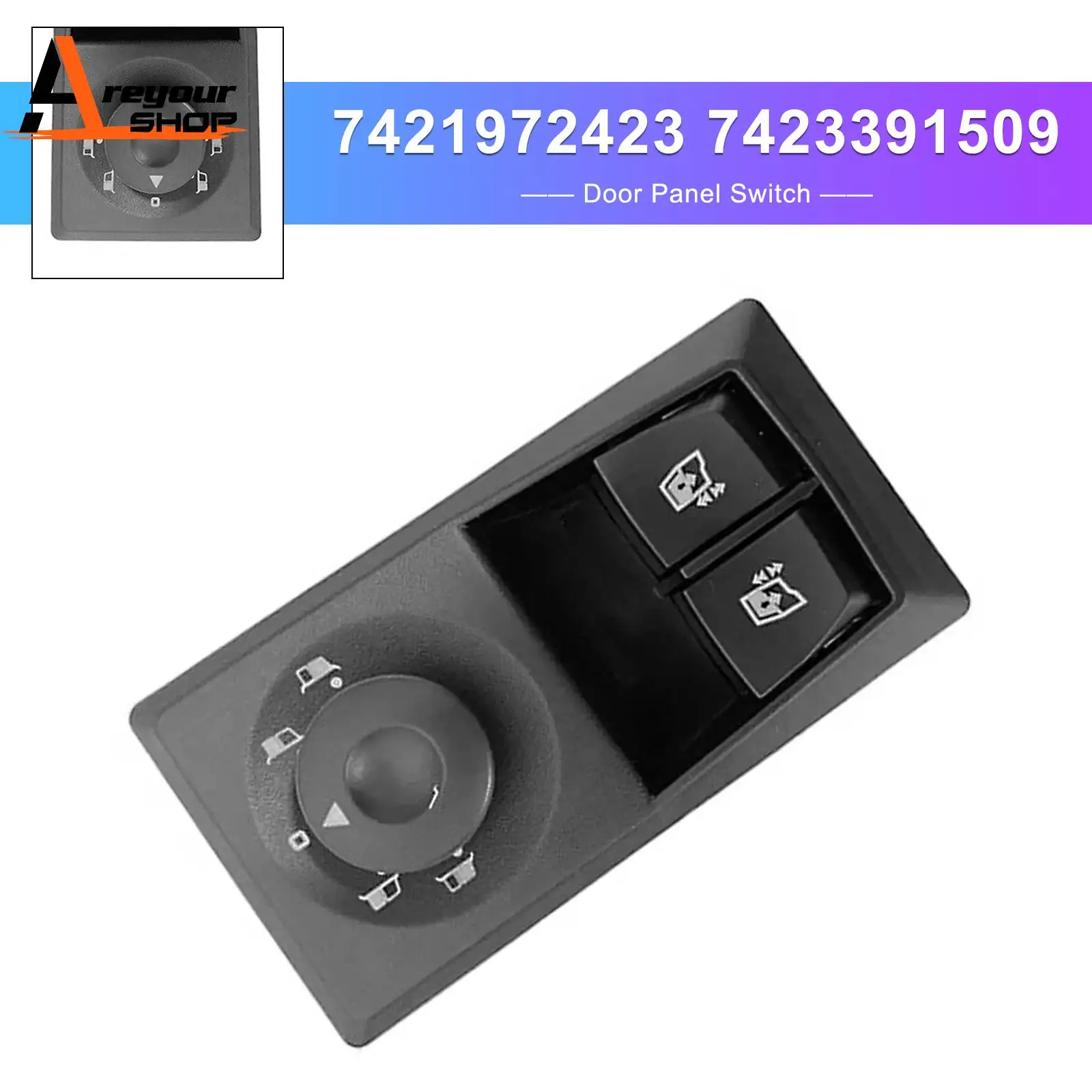 

Door Panel Switch for Renault Trucks 7421972423 7423391509 24V