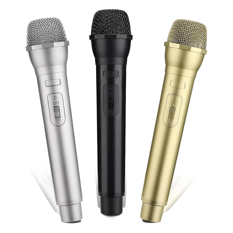 3 PCS Microphone Prop, Plastic Prop Microphone, Mic Prop For Costume Role Play Christmas Cosplay Music Birthday Party