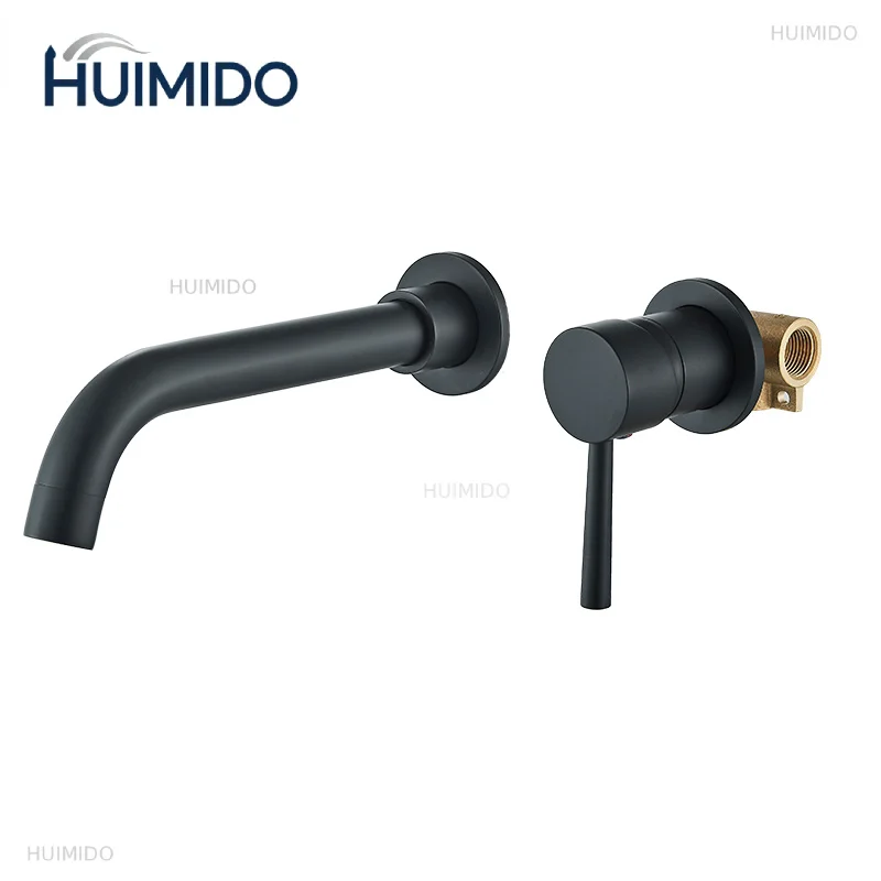 Concealed Bathroom Basin Faucets Embedded Cartridge Basin Mixer Taps Split Type Bathroom Sink Faucets Brass Sink Mixer Crane Tap