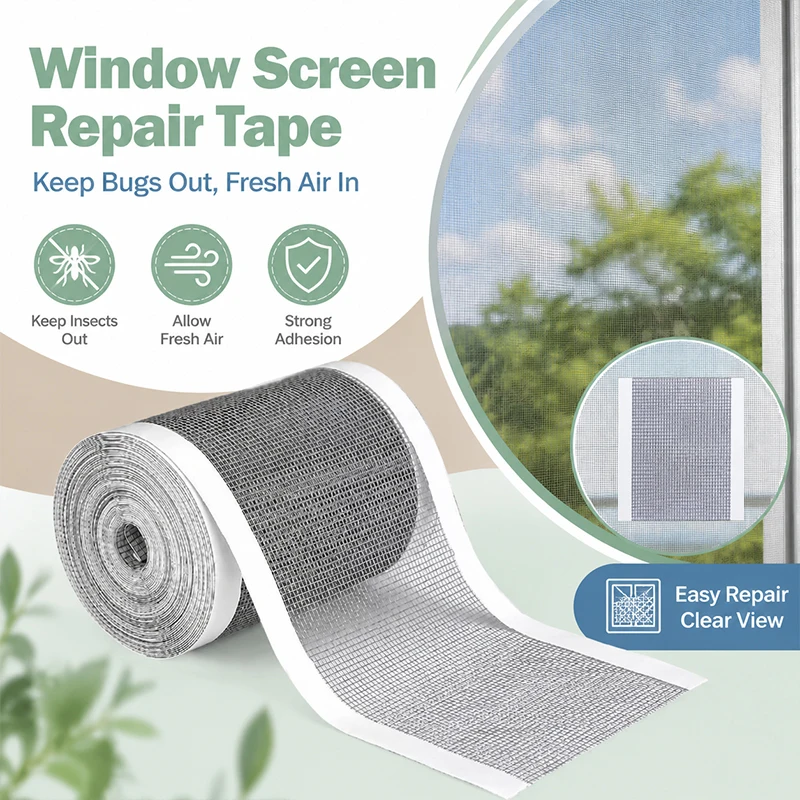 Window Drain Hole Water Outlet Mosquito Proof Mesh Patch Self Adhesive Insect Net Cover Sticker For Screen Repair Prevent Bugs