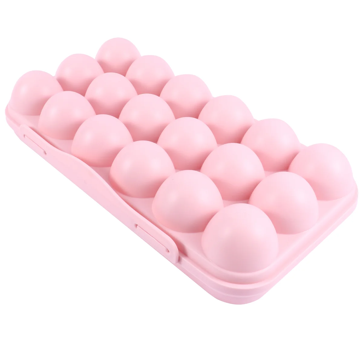 2pcs Kitchen Egg Tray Holder Egg Storage Box Refrigerator Crisper Storage BBQ Shocproof Egg Holder Cover Lock Container with Lid