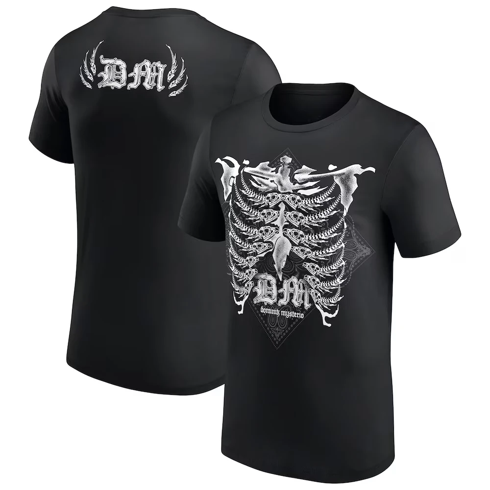 Men's Black Dominik Mysterio King of The Luchadores T-Shirt 3D Printed Quick Dry Short Sleeve Sports Casual Plus Size T-Shirts