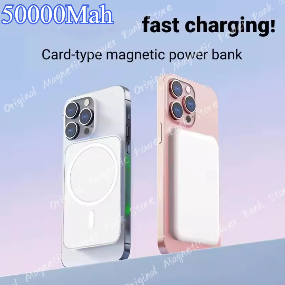 

Wireless Magnetic Power Bank 50000mAh Mag-Safe Portable Charger 15W PD Fast Charging Mini Battery Pack Compatible with iPhone 16