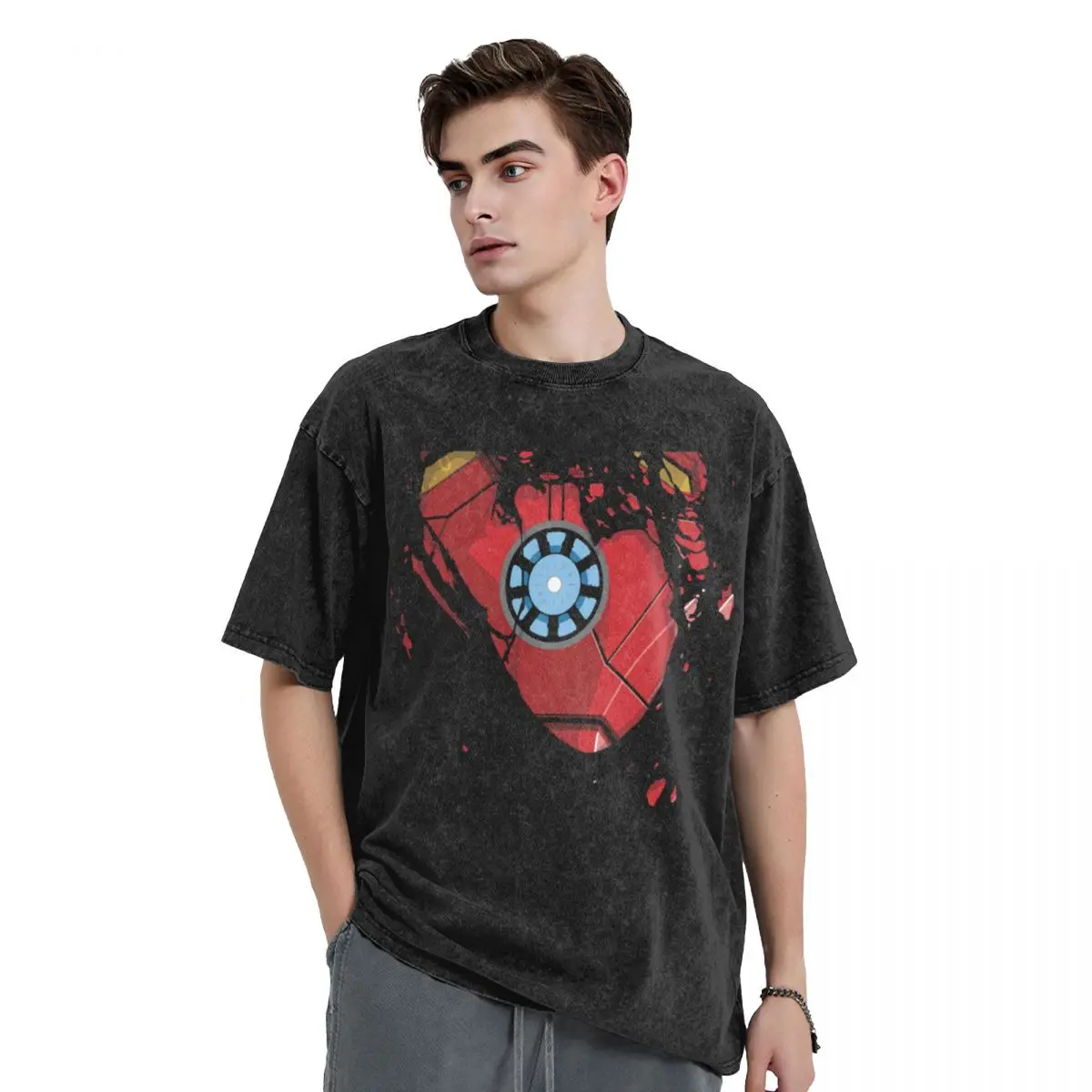 

Ripped Reactor T-Shirt oversized t shirt heavyweights sweat for a boy Short sleeve tee men