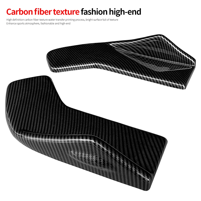 For Golf MK7 8 2014-2023 2020 Car Rear Bumper Splitters Aprons Trunk Lip Spoiler Canard Wing Diffuser Wrap Angle Protector ABS