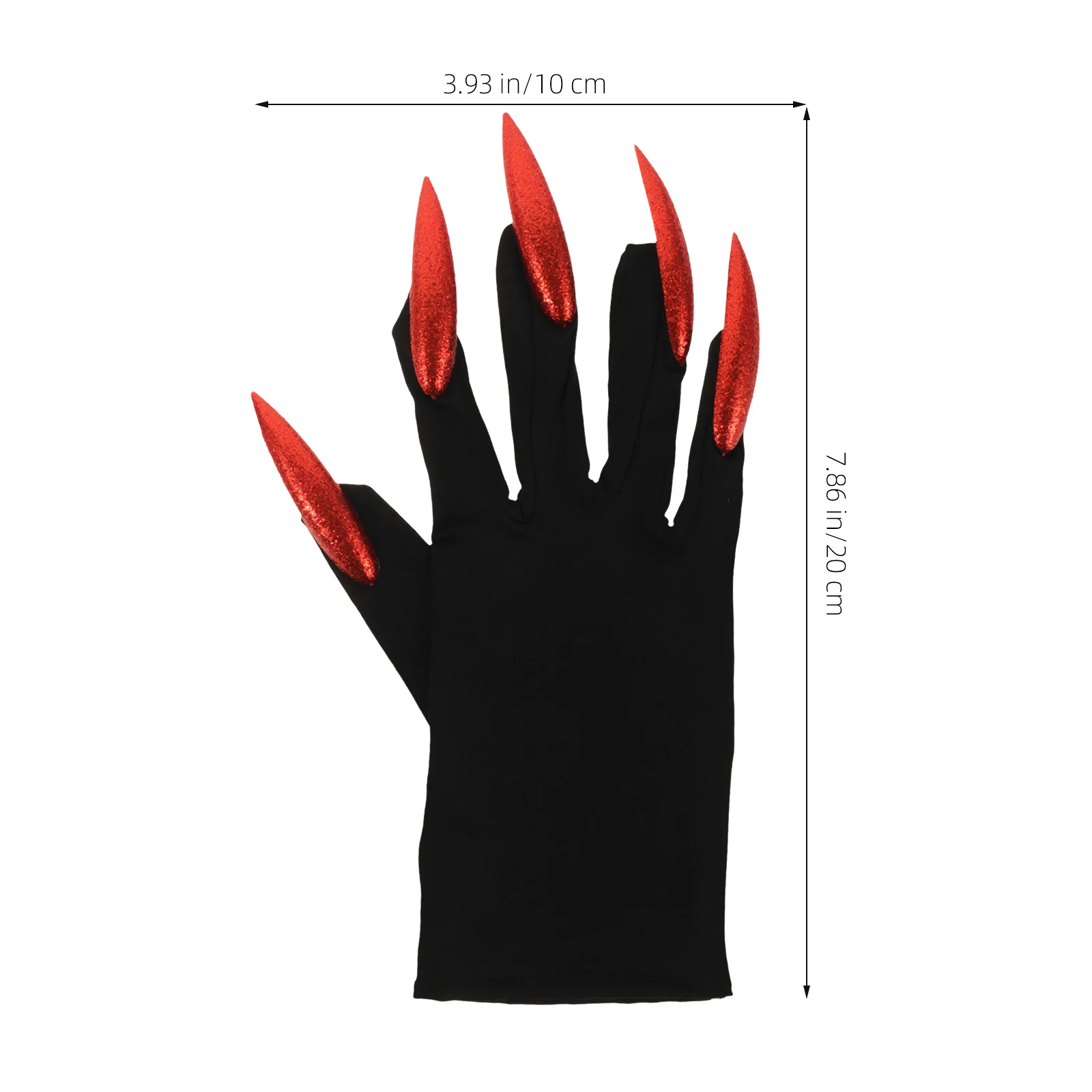 1 paar Halloween Ghost Nail Handschoenen Scary Claw Vingernagels Molding Lichtgewicht Voor Cosplay Party Decor Kostuum Accessoire Props