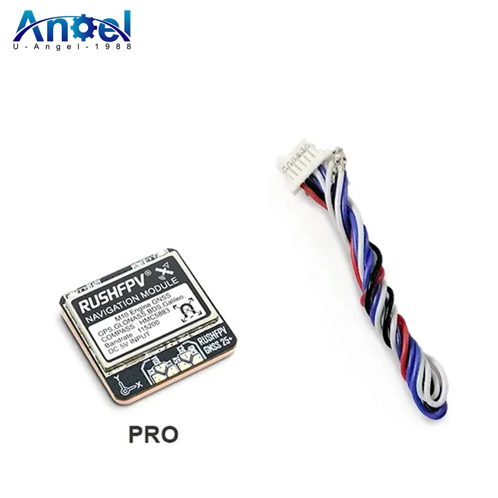 In Stock RUSHFPV GNSS Pro Mini Micro M10 GPS Module 10HZ Rate Built-in Ceramic Antenna for RC FPV Freestyle Drone Model Parts