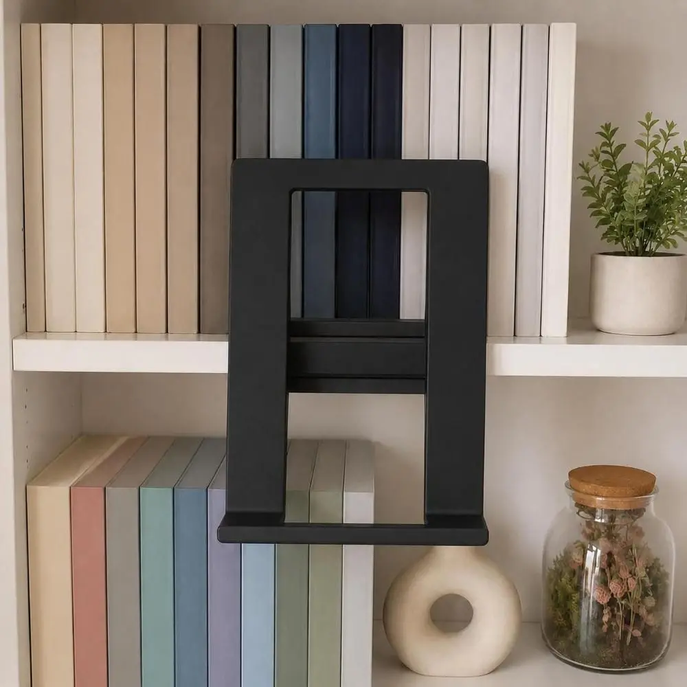 Clamp-On Floating Book Display Stand No-Drill Installation Space Saving Invisible Floating Book Holder