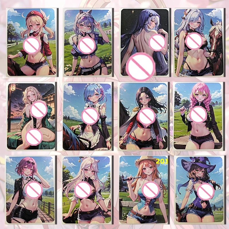 NEW Goddess Story It's hot and hot ACG sexy A6 card Rem Silver Wolf Fu Xuan Kamado Nezuko boy Toy collection Birthday gifts