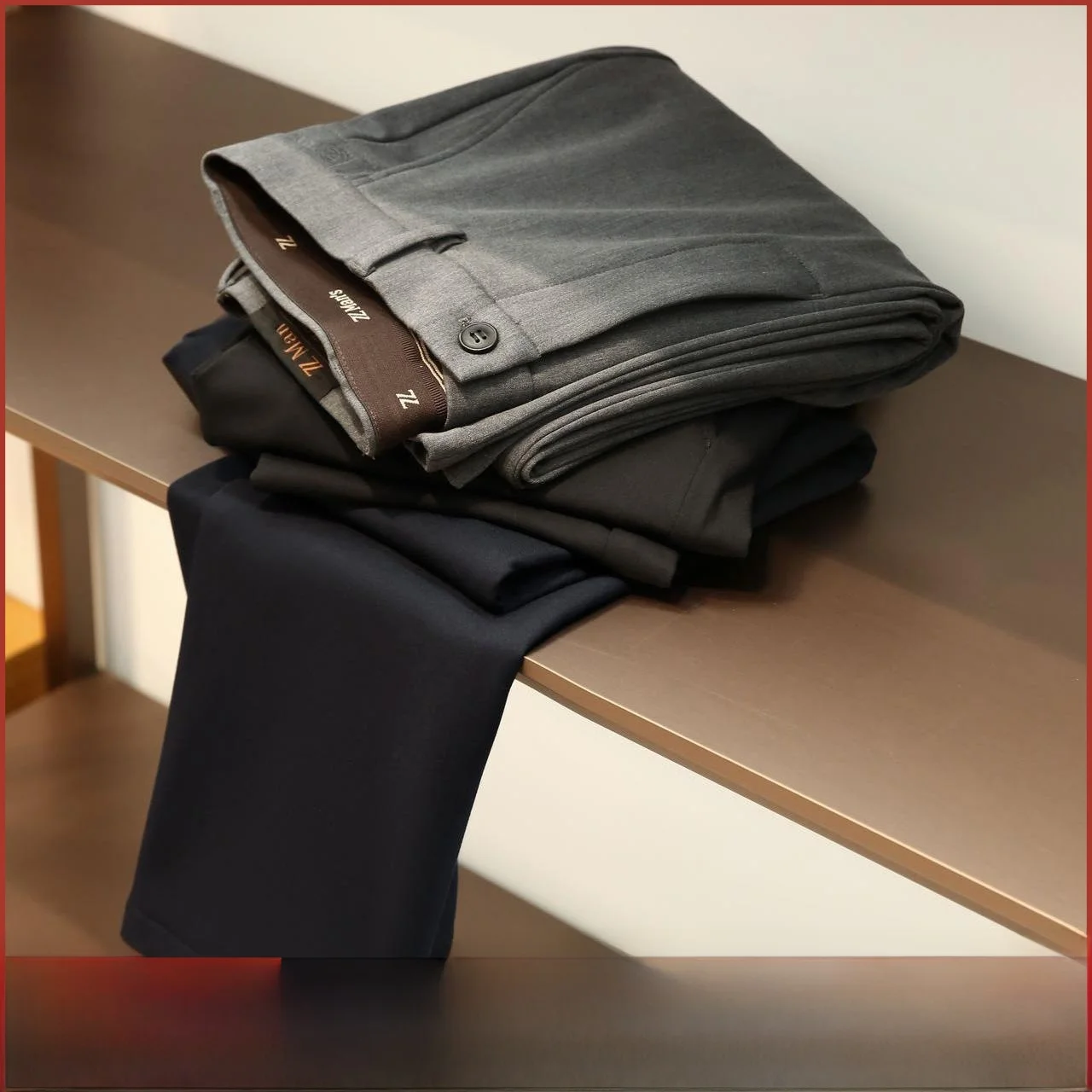 

Итальянские роскошные 3D пуховые ткани с подогревом, мужские повседневные брюки Busin, маленькие западные брюки, прямые длинные брюки, осенняя мода