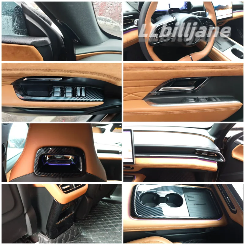 Car Interior Decorative For Mazda EZ-6 EZ6 2024 Car Window Lift Switch Button Sticker Car Door Handle Catch Protection Cap Cover