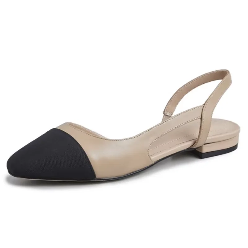 Meotina Low Heel Square Toe Leather Pumps Size 40 3