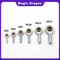 Rod End Joint Bearing External Thread Metric Male Right /Left Hand Fish Eye SA5/SA6/SA8/SA10/SA12/SA14 SA T/k Posa Ball Bearing
