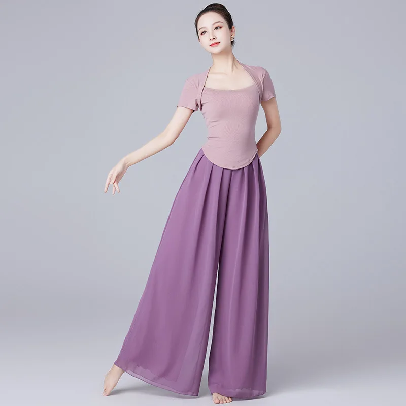 Modern dance pants, loose drape, summer practice clothes thin classical dance wide-leg pants, basic training clothes