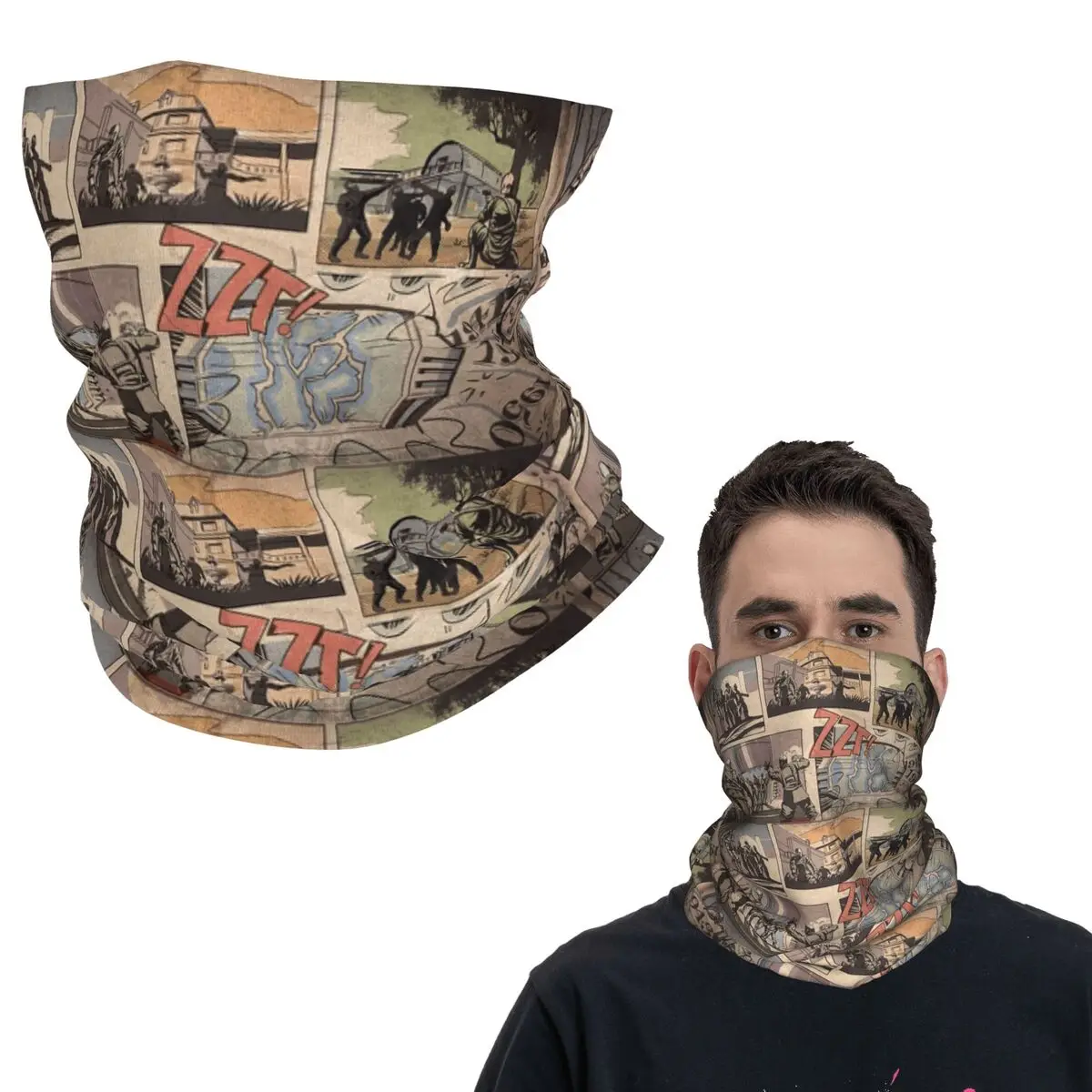 COD Zombies Kino Der Toten, Pañuelo multifunción para ciclismo con estampado de pantalla de carga, tipo bandana, mascarilla y bufanda