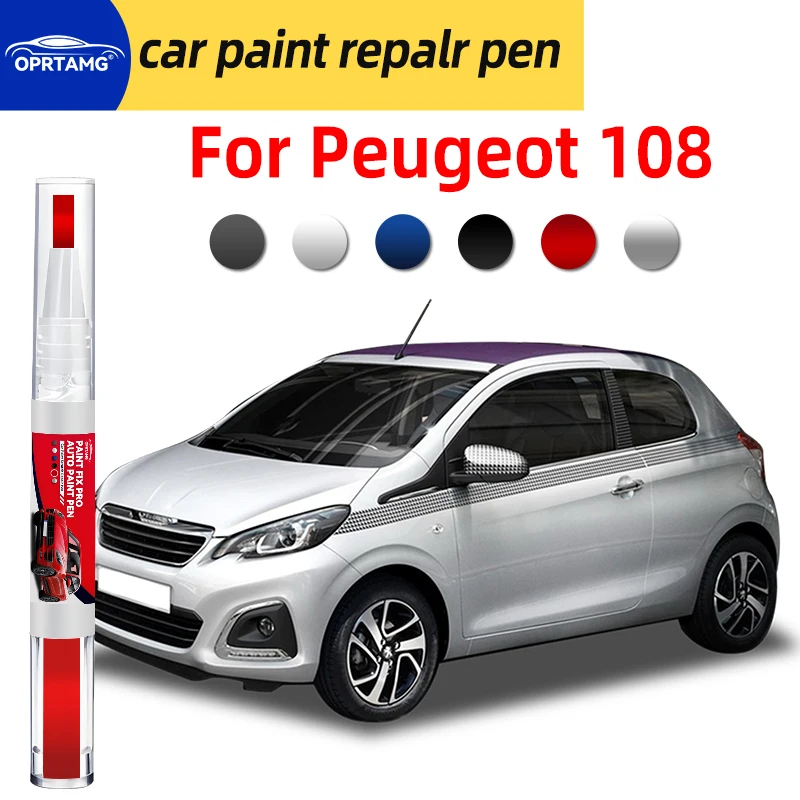 Caneta para retoque de pintura de carro, para peugeot 108, reparo de arranhões na pintura, acessórios para reparo de carroceria, ferramentas de pintur