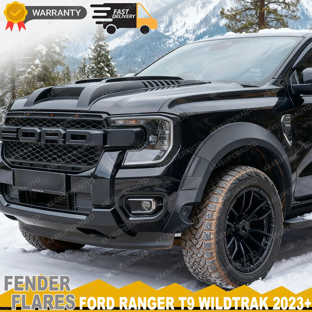 

Комплект колесных арок для Ford Ranger NEXT-GEN 2023 2024, WILDTRAK WILDTRAK-X с отверстием для датчика 4X4, автомобильные аксессуары