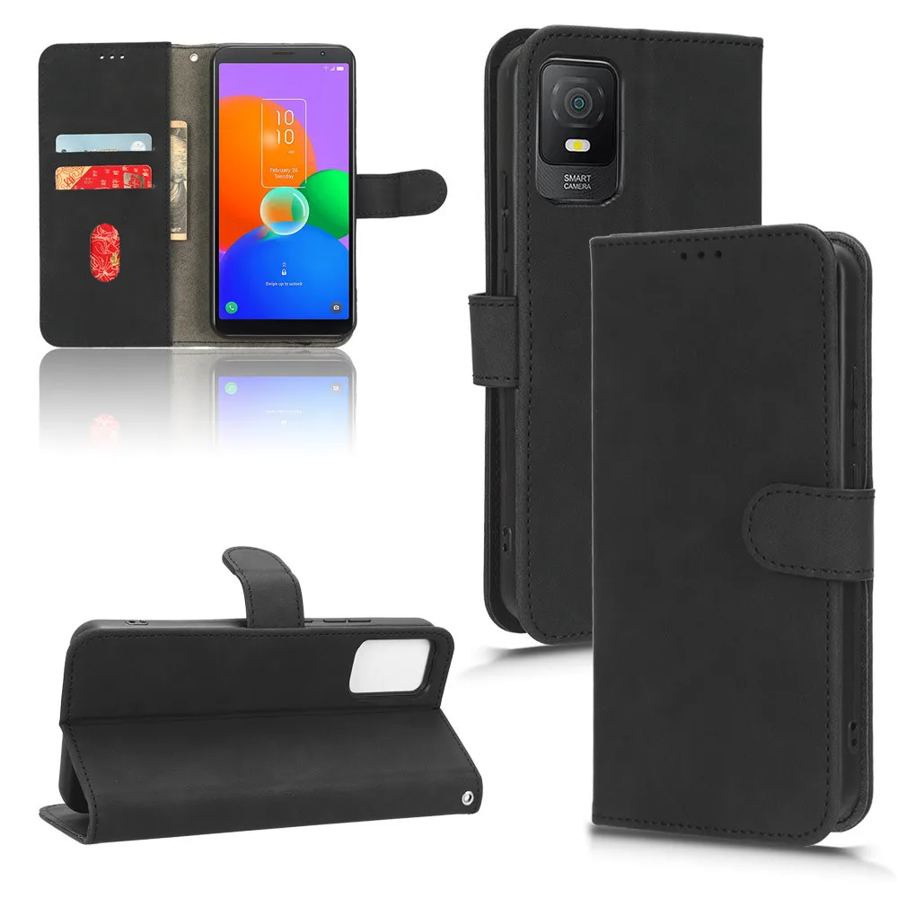 For TCL 403 Fusion Flip PU Leather Wallet Shockproof Phone Case For TCL 403 TCL403 Anti-Fall Coque