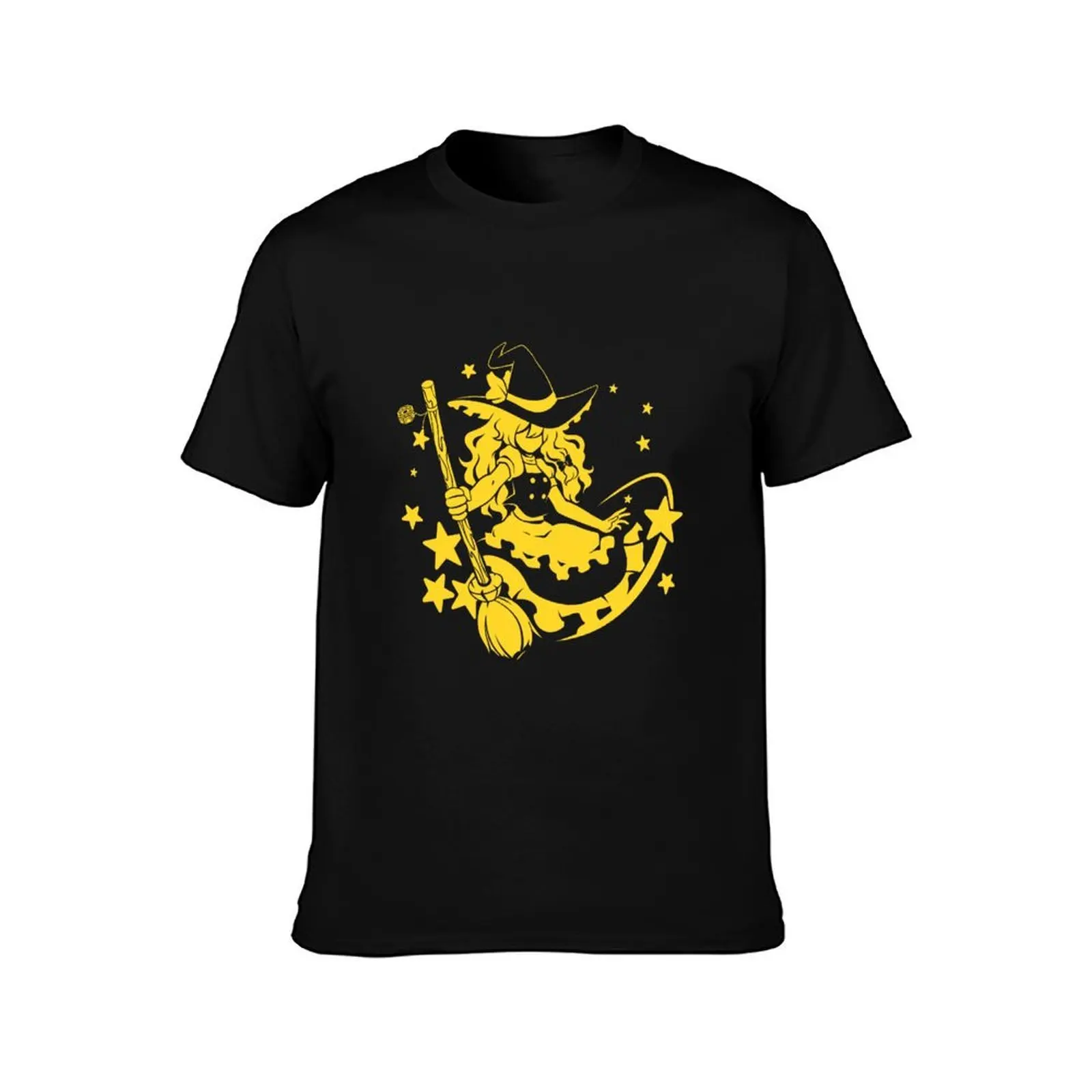Touhou Project Character Silhouette – Marisa Kirisame T-Shirt, Summer Casual Cotton Tee, Oversized Streetwear Tops, 100% Cotton