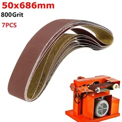 7PCS 50x686mm Schuren Schuurband Voor Metaal Hout Slijpen Sander 120-1000 Grit Schuren Schuurbanden voor Super Hard Metal Gr