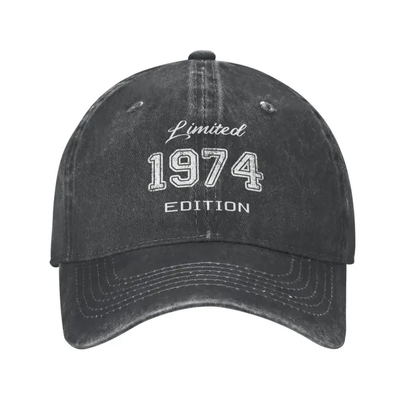 Punk Unisex Cotton Limited 1974 Edition Awesome Birthday Gift Baseball Cap Adult Adjustable Dad Hat Women Men Hip Hop