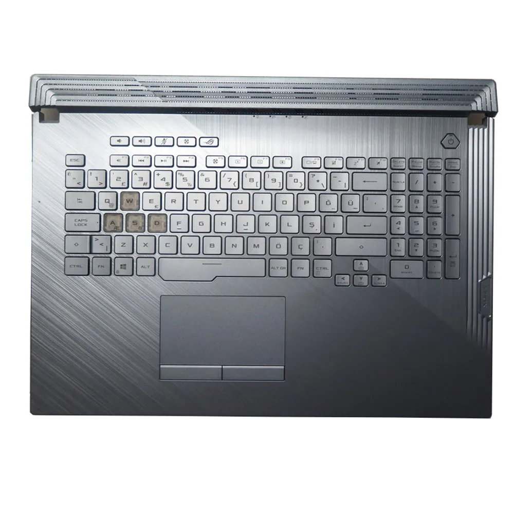 G731G Laptop PalmRest&keyboard For ASUS ROG Strix G G731GU Ice Blue Top Case Turkish TR Glacier Blue QWERTY Backlit keyboard