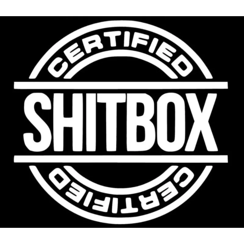 Certified ShitBox Edition Funny Decal Sticker Vinyl Window Car Truck Damage Jdm-