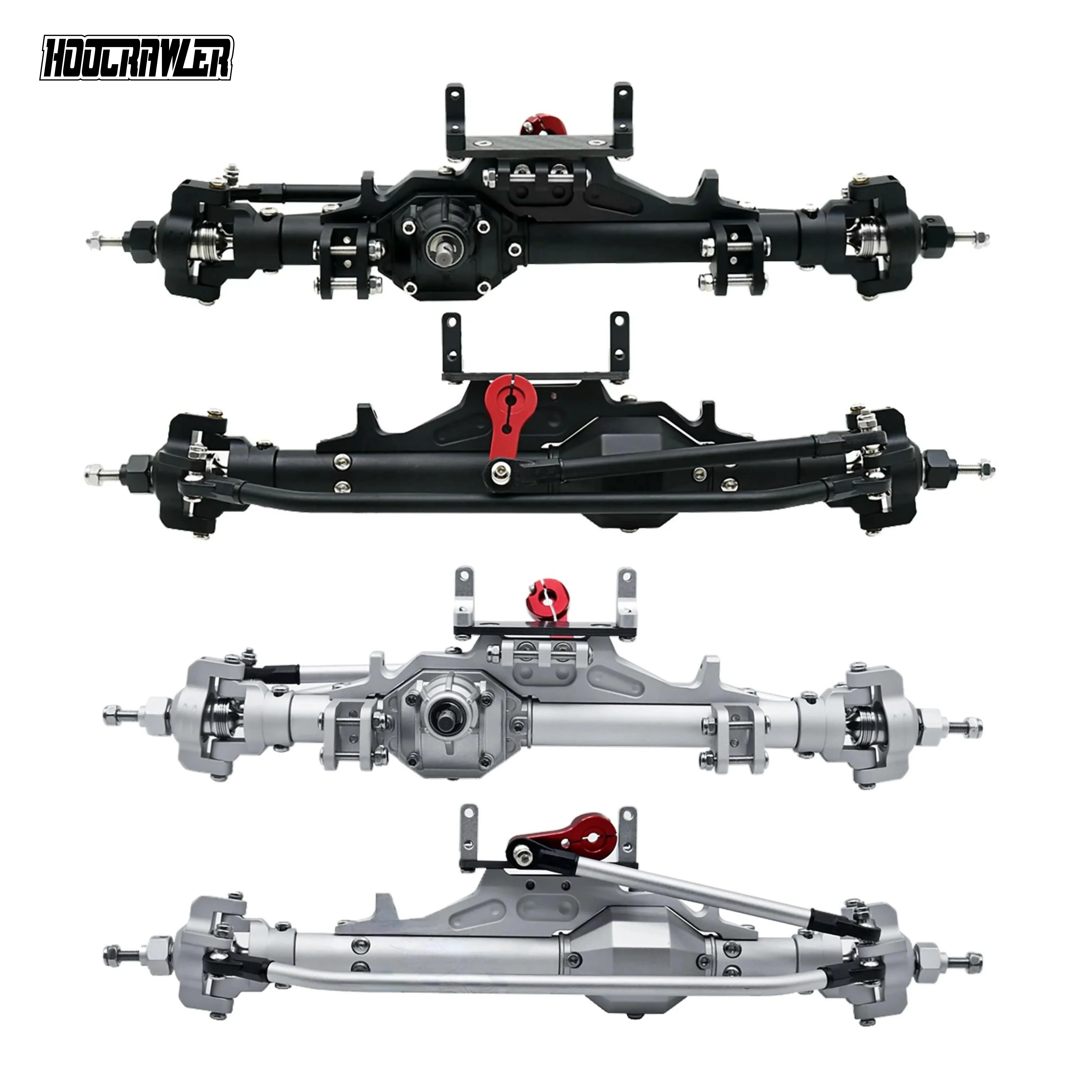 

CNC Aluminum Complete Front & Rear Axle with Tie Rod Servo Mount for 1/10 RC Crawler Axial Wraith 90018 RR10 Capra 1.9 UTB