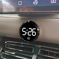 Novelty Car Clock Touch Type Car Internal Stick-On Luminous Clocks Electronic Mini Digital Watch Clocks Car Accessories