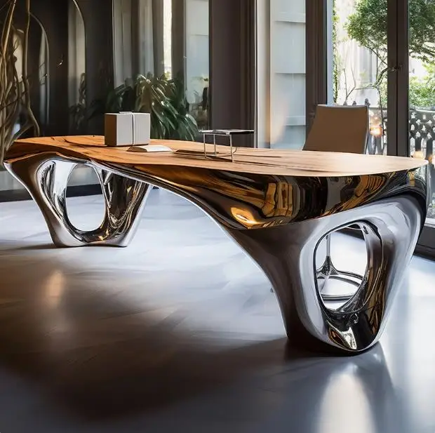 mnCoffee Table Legs Metal Luxury Customized Unique Central Coffee Table Electroplating Art for Living Room Hotel Salon Villa*