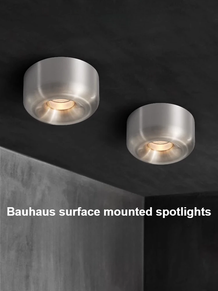 

Vintage Bauhaus LED Surface Mounted spotlight Ceiling Lamps silver 5W/7W/10W/12W Spot lights living room corridor indoor lights