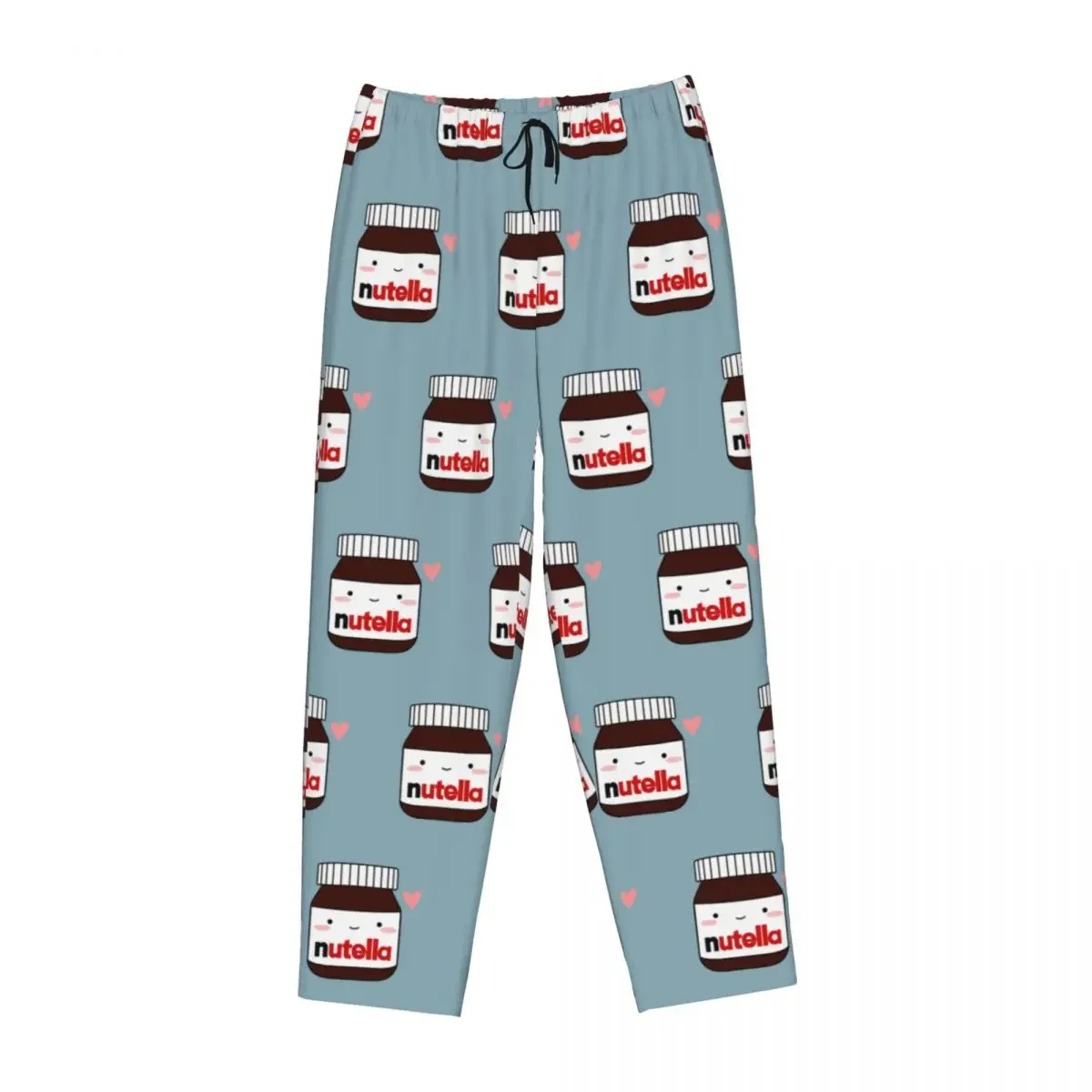

Custom Cute Nutella Jar Women Pajama Pants Lounge Sleep Sleepwear Bottoms with Pockets