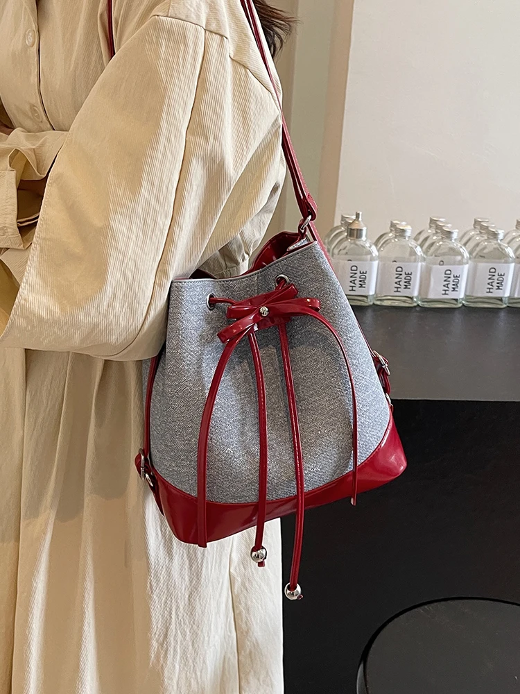 Summer 2024 New Niche Simple Pacthwork Portable Bags Design Backpack All-match Casual Travel Backpack
