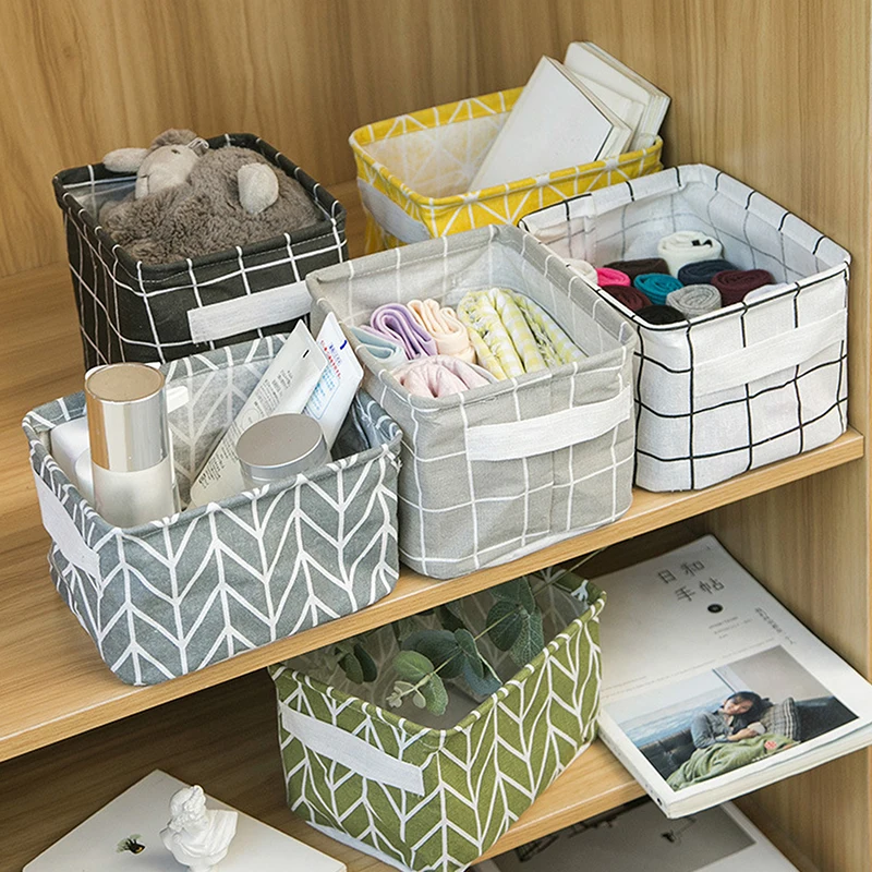 Home Fabric Art Cotton Linen Dirty Clothes And Sundry Storage Basket Organizer Folding Toy Storage Basket Storage Box