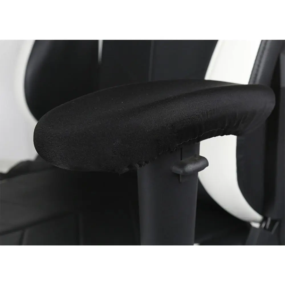 Polyester Gaming Chair Cover Stretch Fit Thickened Fabric Gaming Chair Slipcover Embossed Texture Black Computer Chair Cover