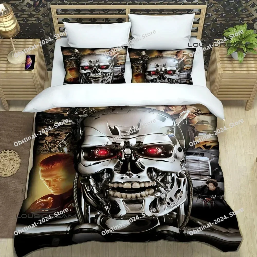 

Schwarzenegger Terminator Bedding Set Printed single Comforter Quilt Bed Cover Duvet Cover Pillow Case 3 Pieces Kids Adult Size