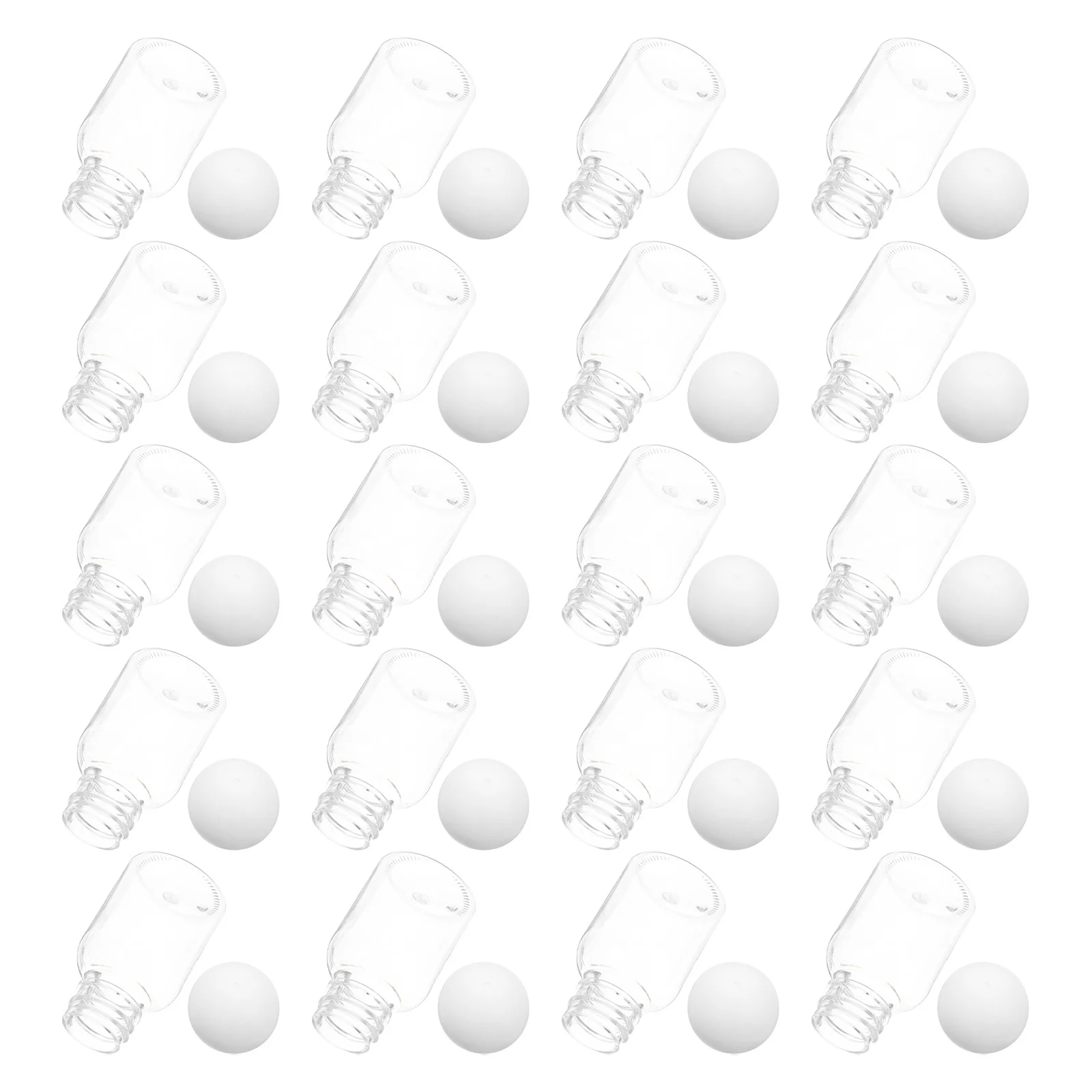 

20Pcs Liquid Dispensing Bottles Transparent Ball Cap Leakproof Skincare Travel Containers Precision Lotion Storage Reusable