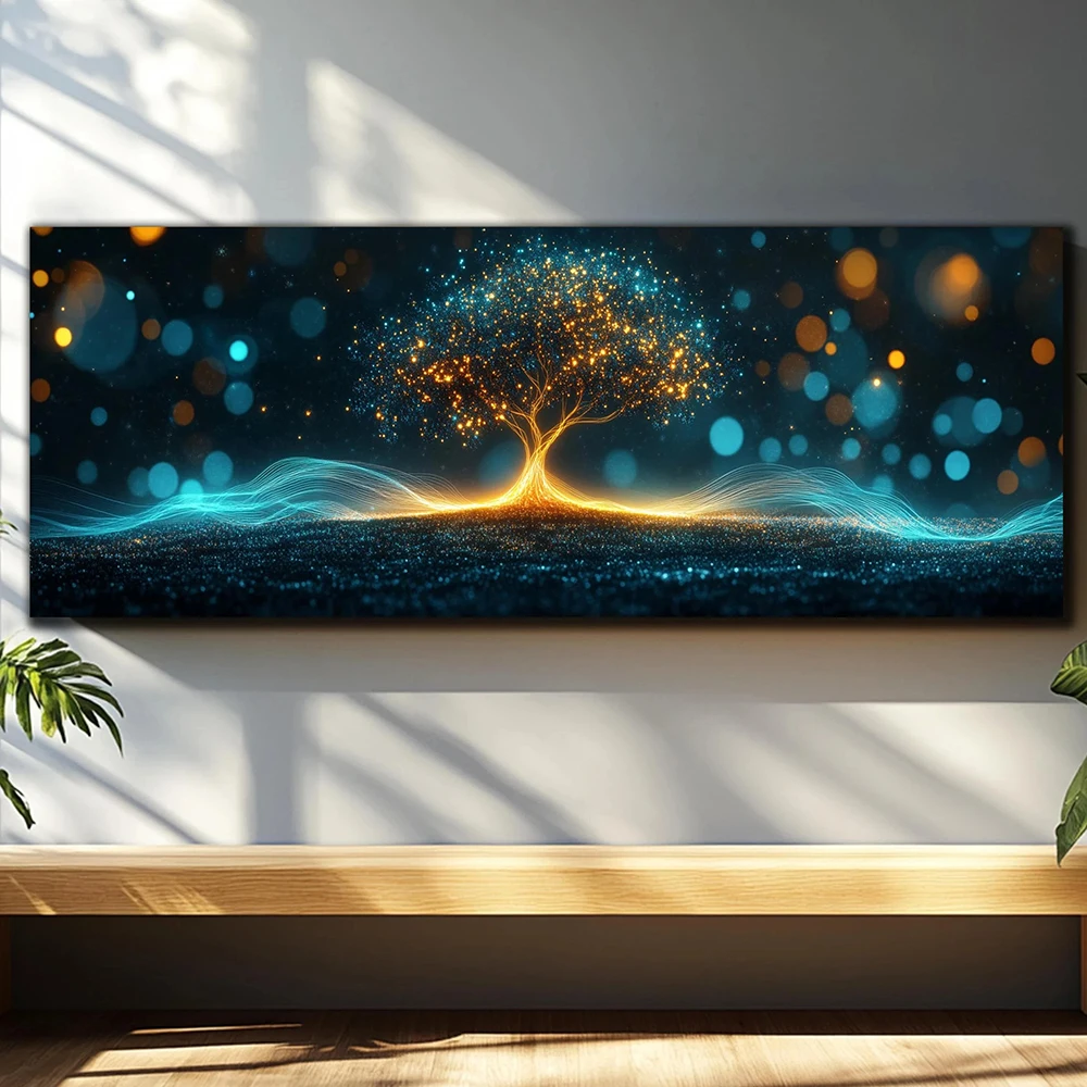 Baum des Lebens Wandkunst, Leinwanddruck, Panorama-Landschaftsposter, modernes Zuhause, Wohnzimmer, Schlafzimmer, Küchendekoration, ohne Rahmen