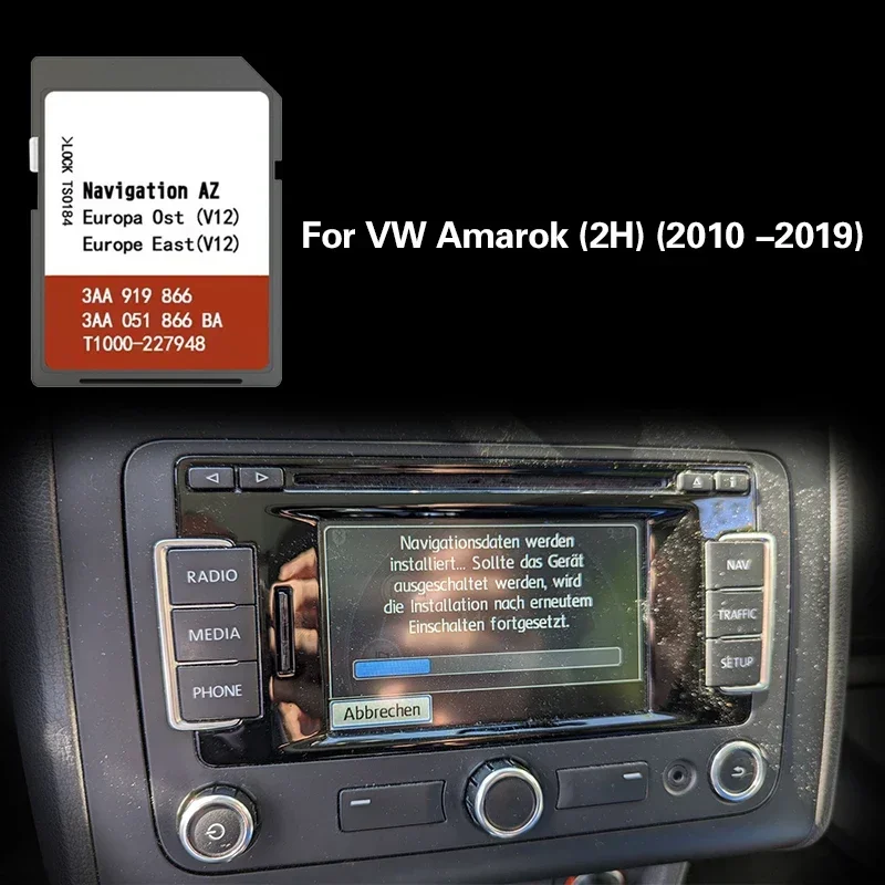 SD Naving Map for VW Amarok (2H) (2010 -2019) Hungary Poland Romania Sat NAV AZ V12 OST
