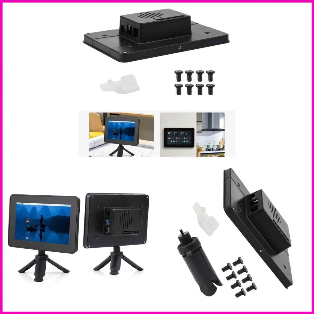 

Protective Enclosure 7inch Display Industrial Easy Installation Touchable Display Case Protective Cover for Development Board