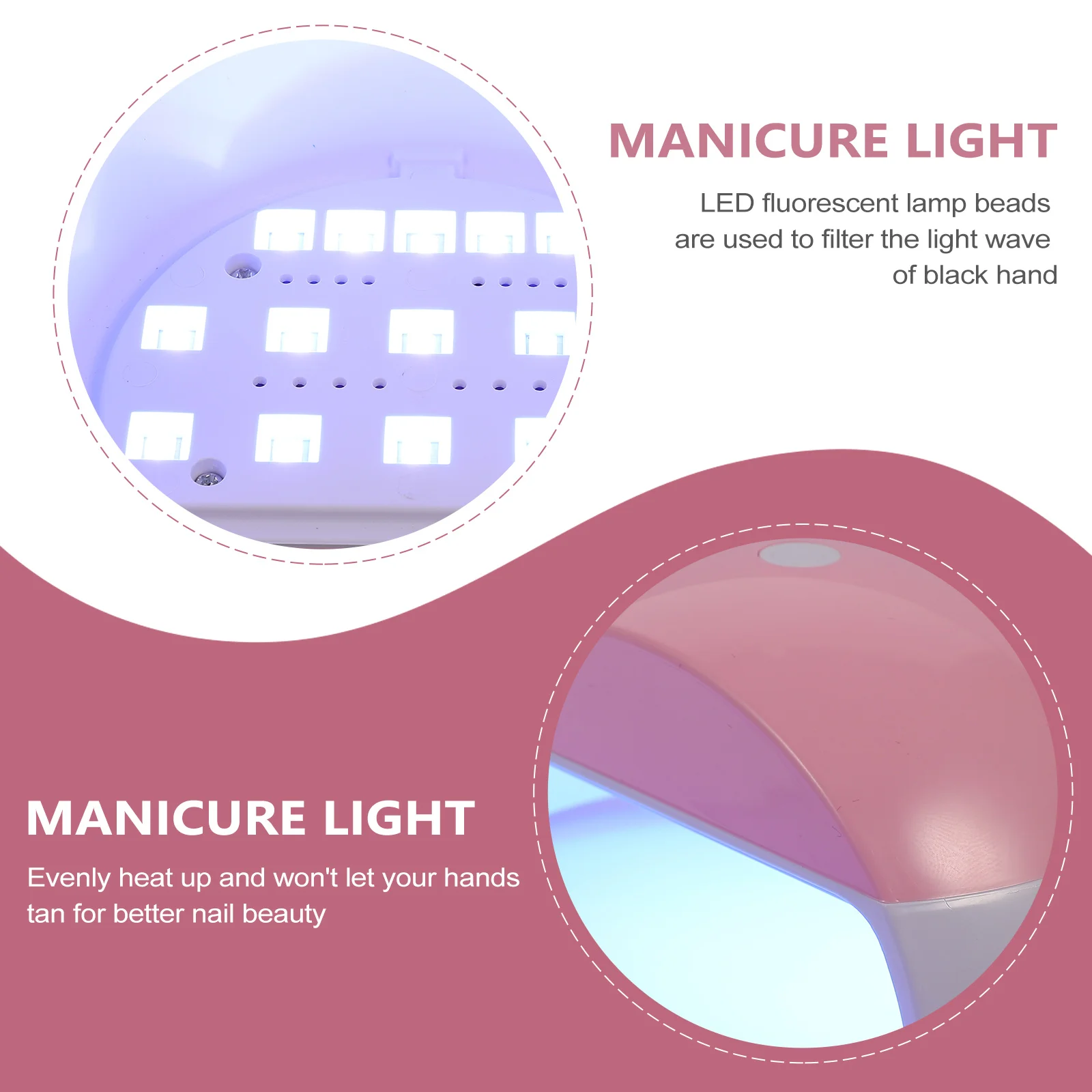 48 W Lámpara de uñas Secador Herramienta de manicura Accesorios de luz Esmalte Secado rápido LED Hogar