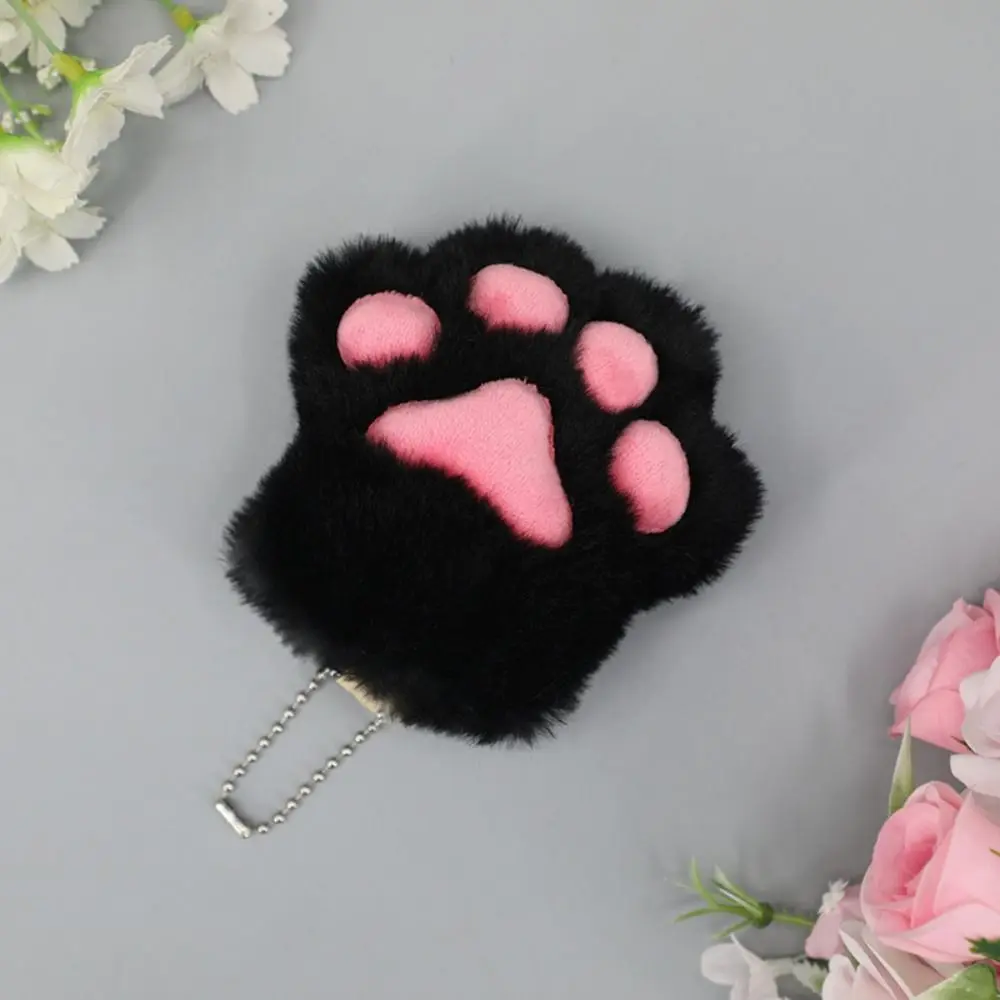 Desenhos animados Stuffed Realistic Claw Keychain, Cat Paw, Pingente de boneca de pelúcia doce, Enfeites de mochila macia kawaii