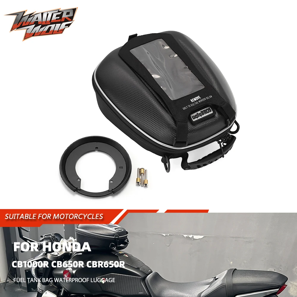 

Motorcycle Fuel Tank Bag Waterproof Luggage For Honda CB1000R CB650R CBR650R Racing Luggage Tanklock Waterproof Bags Adapter