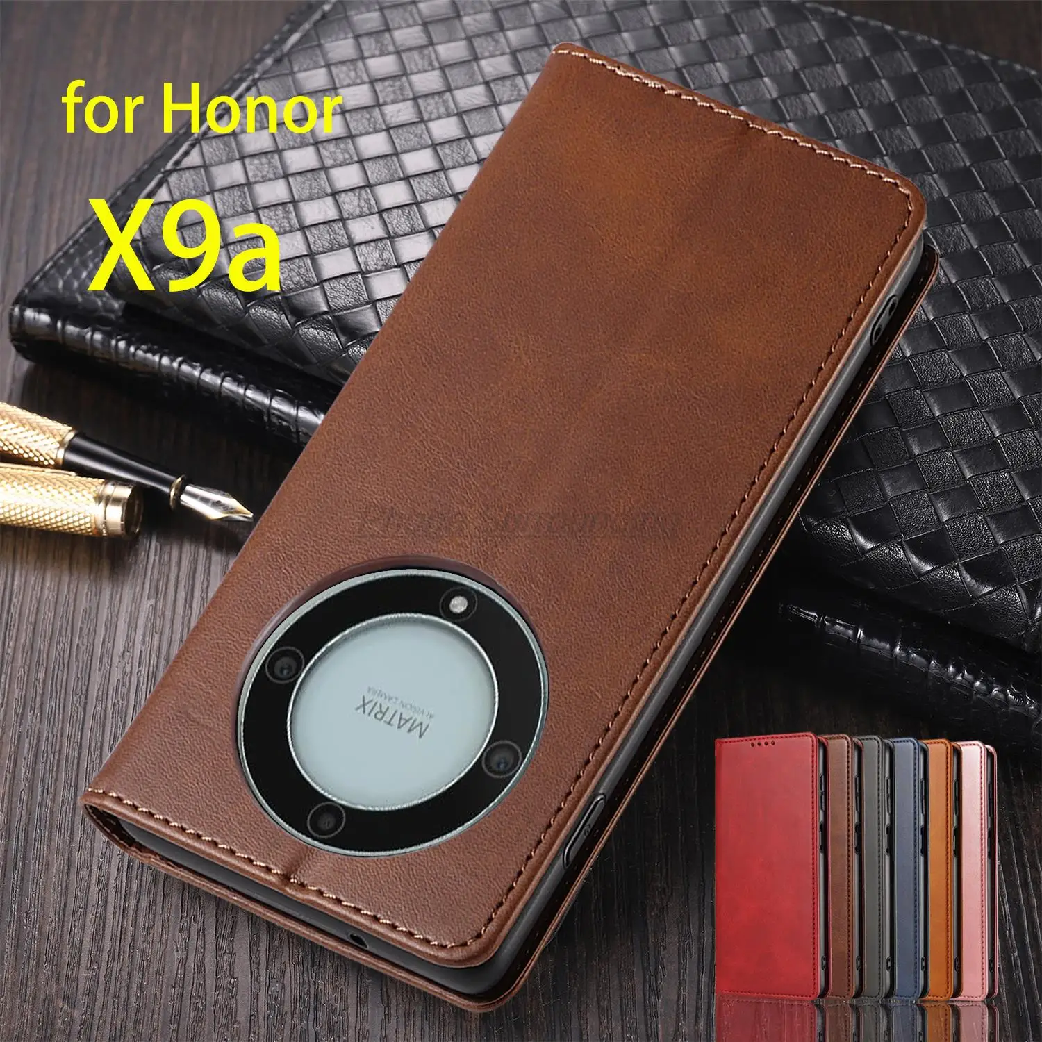 Leather case for Huawei Honor X9a 5G RMO-NX1 Flip case card holder Holster Magnetic attraction Cover Wallet Case Fundas Coque