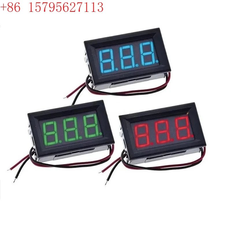 Digital tube DC voltmeter 0.56 inch LED digital voltmeter DC4.5V-30.0V reverse connection protection
