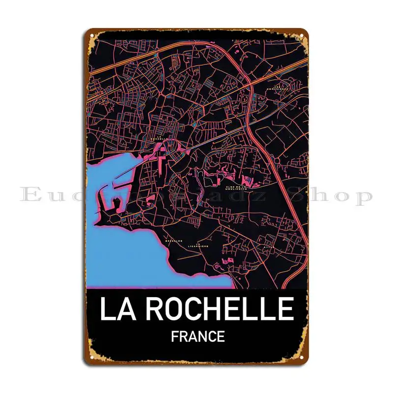 La Rochelle, France Metal Sign Wall Cave Design Bar Customized Living Room Tin Sign Poster