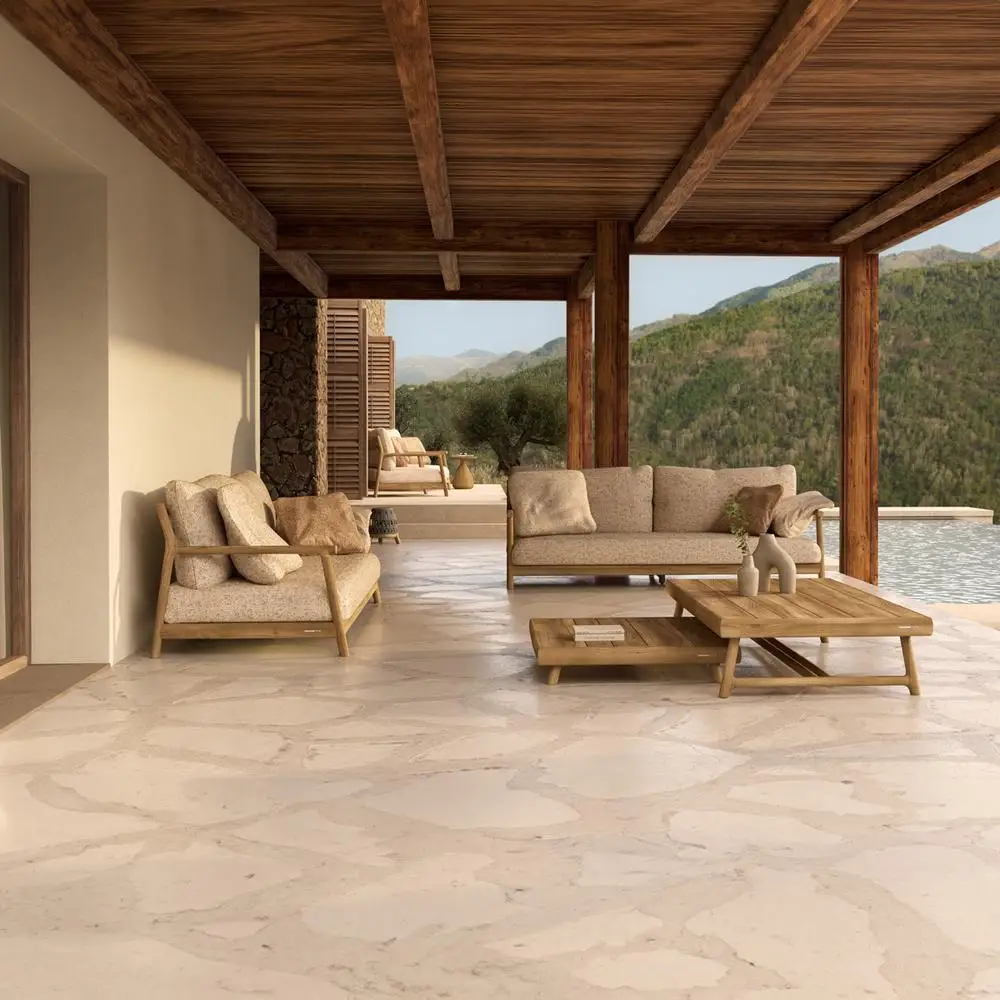 Deep Sitting Style Villa Patio Garden Leisure Luxurylounge Wood Outside Furniture Modern Outdoor Teak Sofa Set